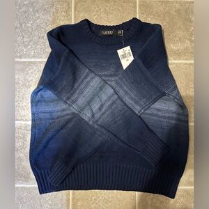 Lauren Ralph Lauren blue ombré sweater NWT size XS